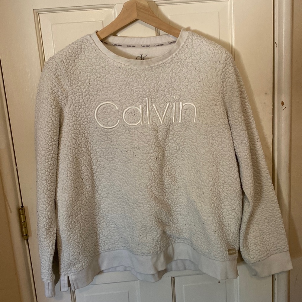 Women XL Calvin Klein “Fuzzy” fleece sweatshirt